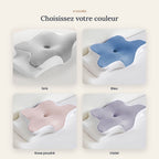 4 coloris : gris, bleu, rose poudré, violet